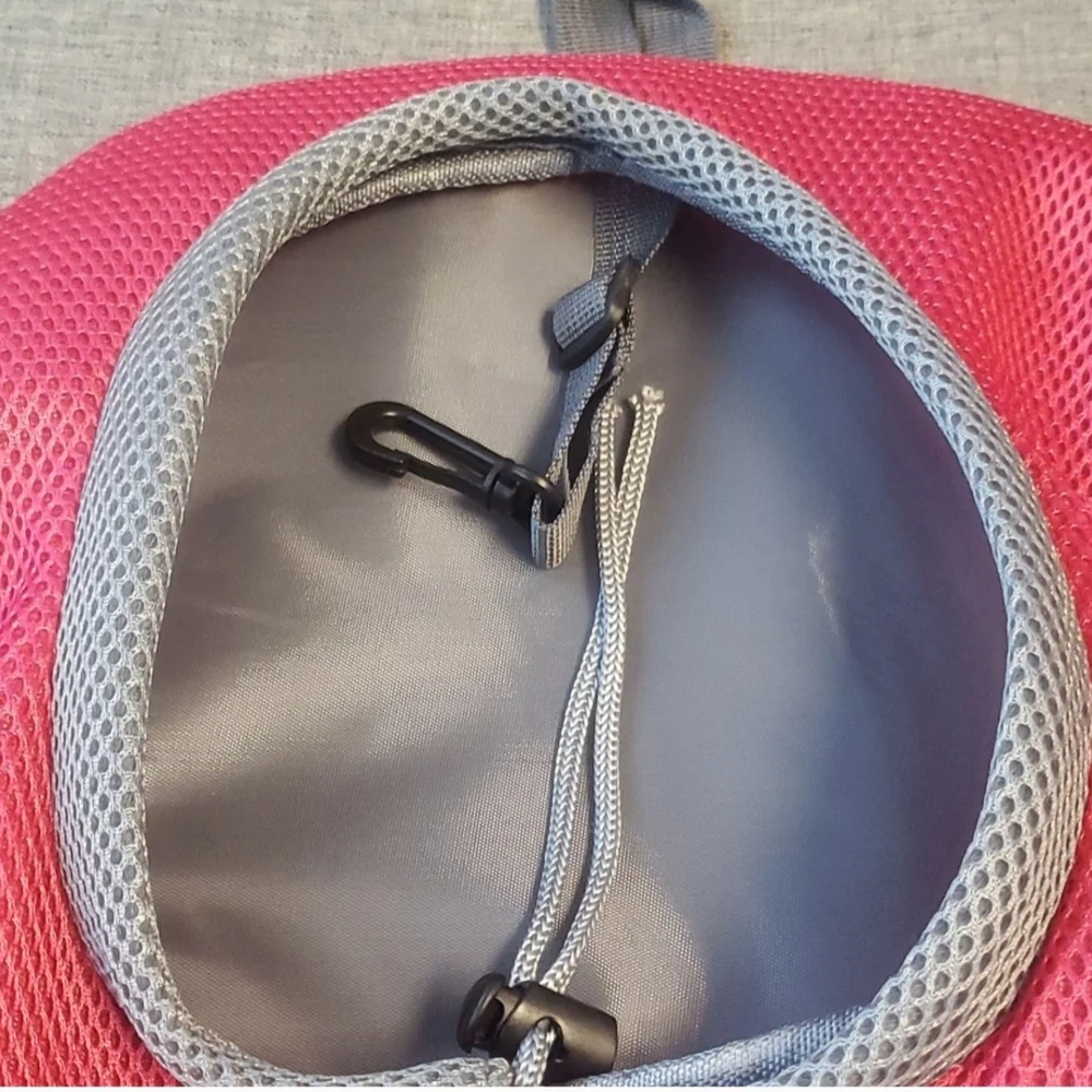 Pink and Gray Pet Carrier Backpack
